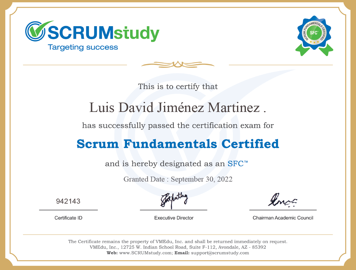 SCRUM Certification